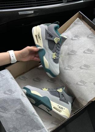 Nike air jordan 4 x off-white grey green beige