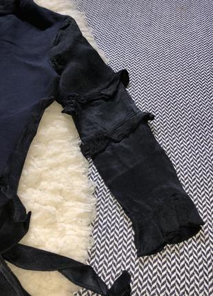 Свитшот нарядный кофта блуза с рюшами рукавами воланами завязками флисовый6 фото