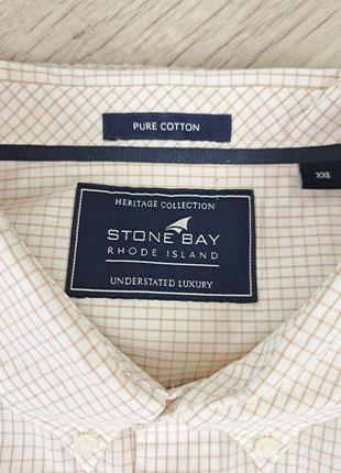 Брендовая натуральная рубашка хлопок 100% stone bay🤍6 фото