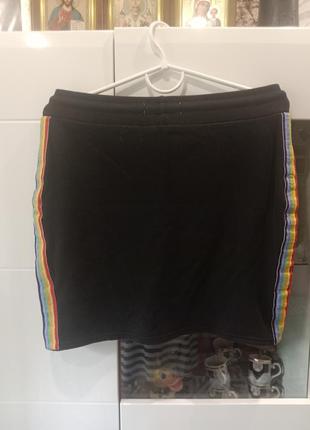 Спортивная юбка с яркими вставками,размер 124 фото