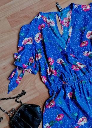 💙летнее платье в стиле ретро 💙ромпер 💙літня блакитна міні сукня - шорти6 фото