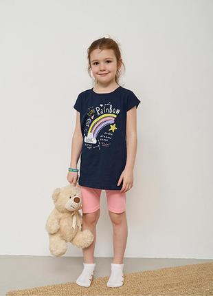 Комплект для девочки с шортами радуга ozkan 132525 фото