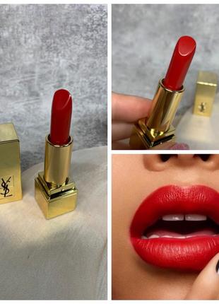 Красная помада yves saint laurent rouge pur couture 01