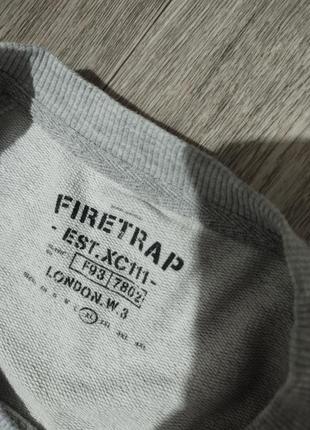 Мужской лёгкий свитшот /  firetrap / серая кофта / свитер / мужская одежда / двунитка /3 фото
