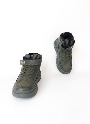 Детские демисезонные ботинки хайтопы на мальчика jong golf (рр. 32-37)4 фото