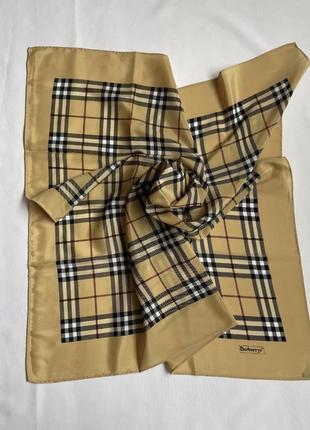 Шелковый платок burberrys novastar vintage silk scarf2 фото