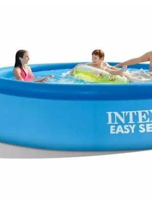 Бассейн надувной intex easy set 305х76см 28122 + насос-фильтр детский семейный круглый наливной бассейн для вз2 фото