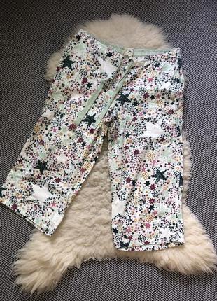 Фланель домашние пижамные штаны бриджи капри короткие укорочены1 фото
