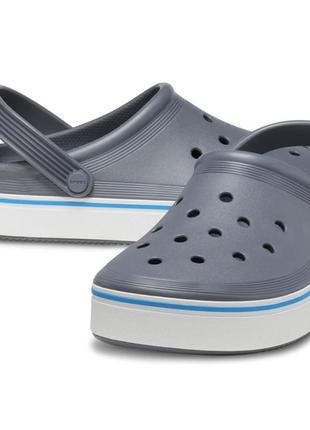 Шльопанці crocs crocband clean clog крокси сірі придбати