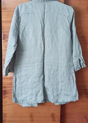 Льняная рубашка туника блуза2 фото