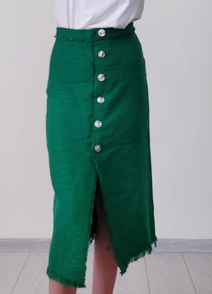 Твидовая юбка миди от zara5 фото