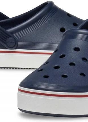Шлепанцы crocs crocband clean clog темно синие кроксы2 фото