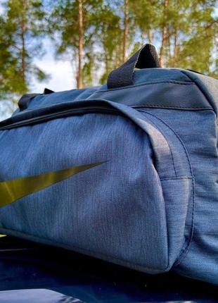 Сумка спортивна - дорожня/спортивная сумка nike (синяя)3 фото