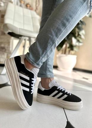 Жіночі кеди на товстій підошві adidas gazelle