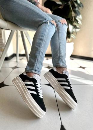 Женские кеды на толстой подошве adidas gazelle3 фото