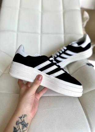 Женские кеды на толстой подошве adidas gazelle9 фото