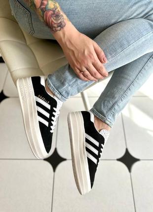 Женские кеды на толстой подошве adidas gazelle8 фото