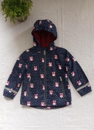 Курточка на флисовой подкладке принт 🦉🦉🦉 бренда topolino.sk 4 eur 116
