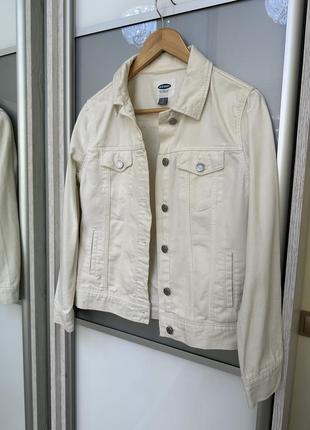 Белая джинсовая куртка old navy2 фото