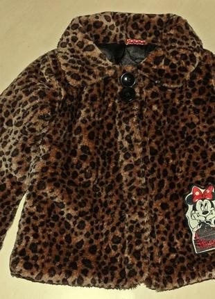 Меховая курточка-шубка леопард 5-6 лет3 фото