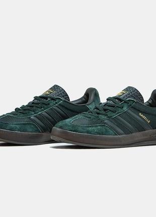 Кросівки adidas gazelle indoor green/класичні кросівки адідас газелі9 фото