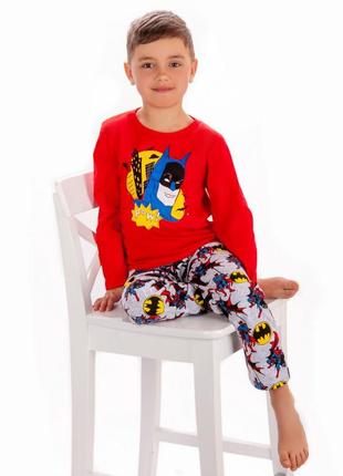 4кольори🌈хлопковая пижама бэтмен, легкая качественная пижама для мальчика с бэтменом, яркая хлопковая пижама бэтмен, логовая пижама для мальчика с бэтменом4 фото