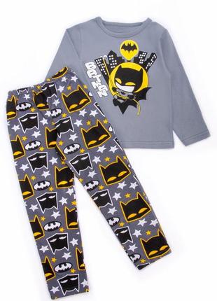 4кольори🌈хлопковая пижама бэтмен, легкая качественная пижама для мальчика с бэтменом, яркая хлопковая пижама бэтмен, логовая пижама для мальчика с бэтменом