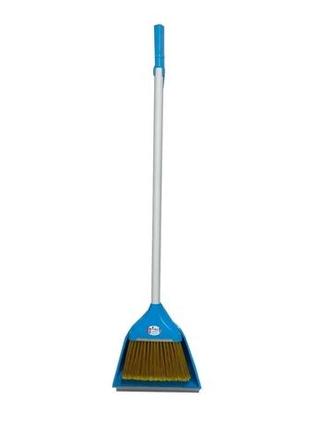 Веник с лопаткой zambak broom для пола, для уборки синий