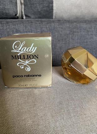 Paco rabanne lady million парфумована вода 30 мл, оригінал1 фото