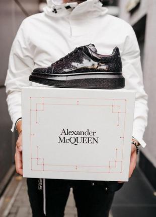 Женские кроссовки alexander mcqueen low galaxy black9 фото