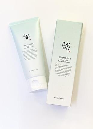 Гель для умывания с зеленой сливой beauty of joseon green plum refreshing cleanser, 100 мл
