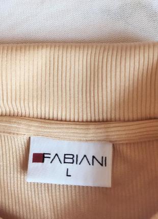 Fabiani красивый, стильный свитер поло/лонгслив/рубашка трикотаж в рубчик.8 фото