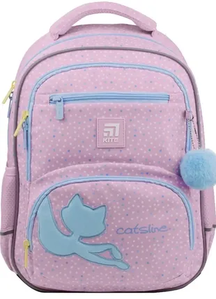Рюкзак школьный + брелок kite k22-773s-1 38x29x16 светло-розовый2 фото
