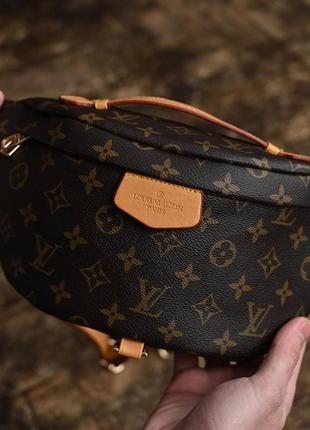 Шкіряна сумка бананка в стилі louis vuitton