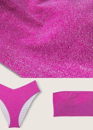 Розовый сияющий купальник бикини victoria’s secret original2 фото