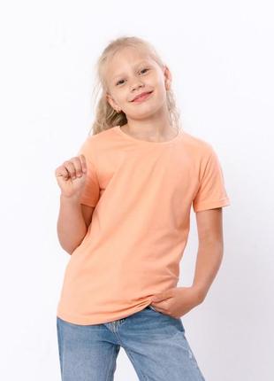 Якісна однотонна базова футболка для дівчинки, однотонная базовая футболка для девочки3 фото