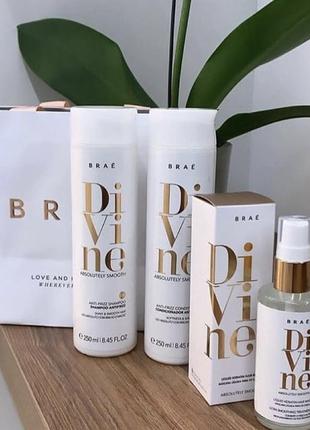 Кондиционер brae divine anti frizz conditioner 250ml,1л кондиціонер divine