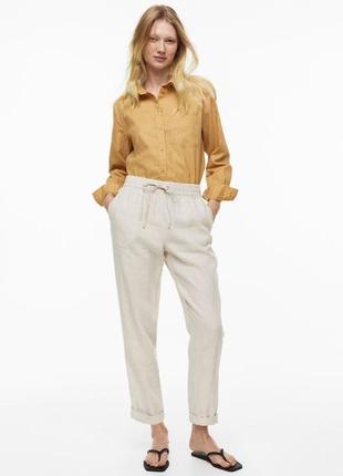 Льняные джоггеры h&m p.l