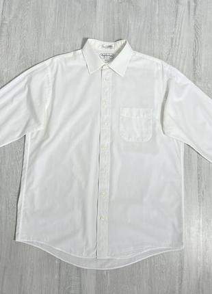 Burberrys (burberry) винтажная рубашка с манжетами под запонки1 фото