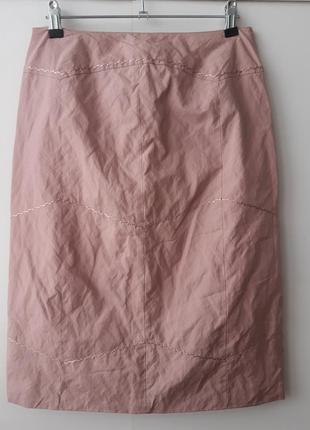 Утепленная пудровая юбка карандаш finn flare, размер xs2 фото