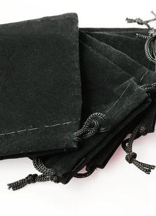 1000 шт черный бархатный мешочек 5*7 см. вельветовый круглый квадратный для украшений