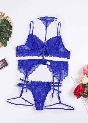 Сексуальний комплект спідньої білизни з чокером і гартерами