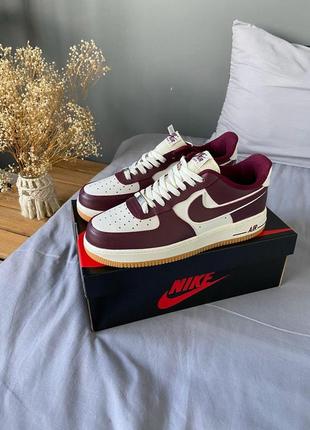 Мужские кроссовки nike air force college pack night maroon / smb