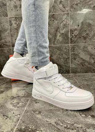 Nike air force winter (all white) / зимние кроссовки9 фото