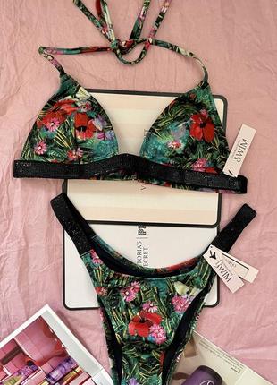 Купальник со стразами victoria's secret bikini shine strap triangle