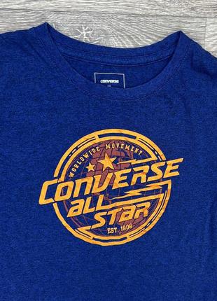 Converse футболка 13-15 yrs 158-170 см подростковые синяя с притом оригинал2 фото
