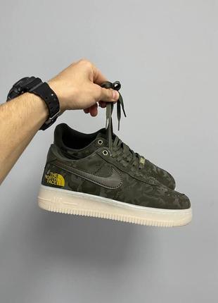 Женские кроссовки nike air force 1 x the north face camo / smb