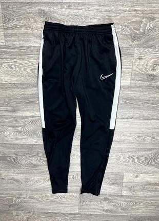 Nike dri-fit штаны 158-170 см зауженные футбольные чёрные оригинал