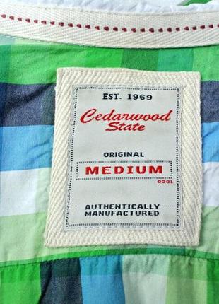 Акция 1+1=3! фирменная мужская рубашка cedar wood state в клеточку. размер м.  состав 100% коттон.7 фото