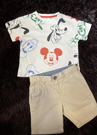 Комплект на хлопчика 1,5-2 роки шорти і футболка h&m